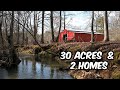 30 Acres For Sale -  2 Homes  - Barn & Creek Alabama Land For Sale