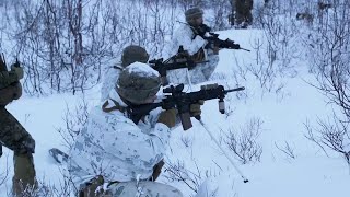 Marines Snowy Platoon Live-Fire Attack