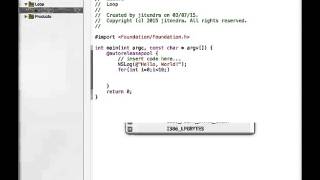 How to Create a for loop in Objective C