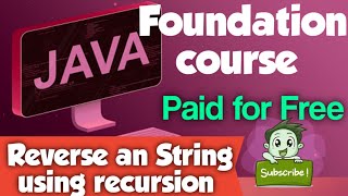 Print reverse of a String using recursion Completed #codewithus #javatutorial