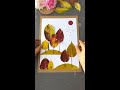 collage beautiful autumn scenery with fallen leaves grab the autumn tail and try it lea