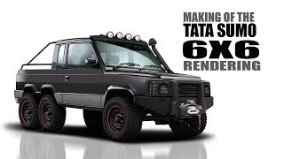 Tata Sumo Modified to a 6X6 Monster Truck - Rendering | SRK Designs