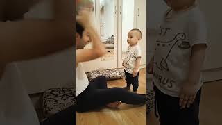 BABY RASUL PLAYING WITH DADDY #like #shorts #subscribe #kz#baby#trend#english#usa #play #dad#america