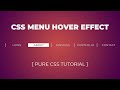 Pure CSS Menu Hover Effect | CSS Animation Examples