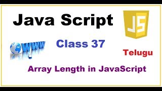Array Length Property JavaScript Telugu | How can find Array Lengthin JavaScript | VLR class37