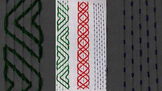 Easy Nakshi kantha border design / Embroidery designs / Border line design / hand embroidery #shorts