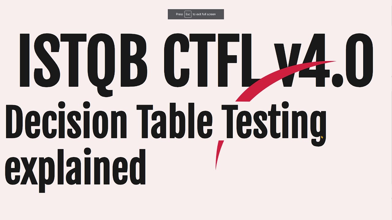 ISTQB V4.0 Decision Table Testing Explanation With Examples - YouTube