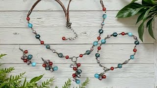 DIY Beaded Necklace, Bracelet, and Earrings Set - Easy Jewelry Tutorial for Beginners