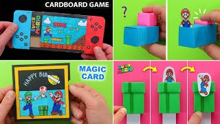4 Cool Super Mario DIY. Super Mario Game from paper. How to make Easy PAPER CRAFTS for FANS