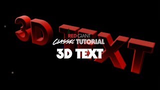 Classic Tutorial | 3D Text