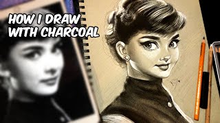 How I Draw with Charcoal ♡ | Art Tips with Christina Lorre'