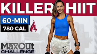 60-MIN INTENSE FAT KILLER HIIT WORKOUT (burn fat fast, build muscle + abs) | 7-Day MAXOUT Challenge