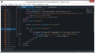 AngularJS Tutorial 17 Creating Simple Search Box