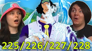 AOKIJI Vs LUFFY 👒 One Piece Ep 225, 226, 227, 228 REACTION & REVIEW