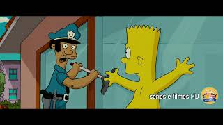 Os simpsons - o filme - Homer desafia bart a andar de skate pelado na Rua