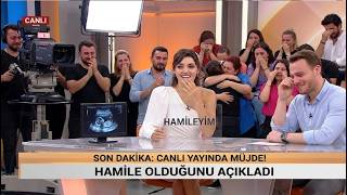 Hande Erçel announced her pregnancy live on television, leading to emotional moments.