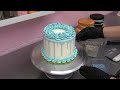 Simple Buttercream Cake Decorating  [Unedited][No Talking][No Music]