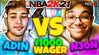 Ronnie 2k's Son goes Against Adin Ross in $1000 Wager... It got HEATED!!! (NBA 2K21 BO7 Wager)
