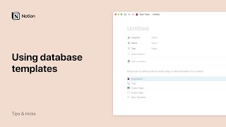 Using database templates