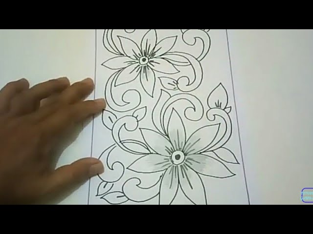 Sketsa Motif Batik Sederhana