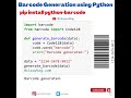 Barcode Generation using Python