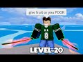 I met the Most Toxic LVL 20.. (Blox Fruits)