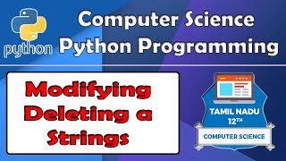 Modifying & Deleting Strings in Python | Python in tamil