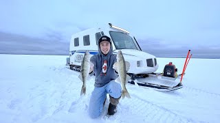 Taking a $60,000 Tracked Fishing Machine Ice Fishing!