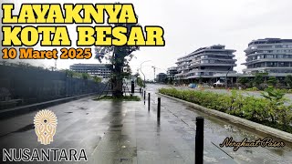 KABAR IKN..‼️BERJALAN DI SEPANJANG AREA PEJALAN KAKI DEPAN ISTANA NEGARA