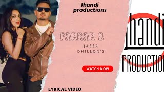 Faraar (LYRICAL Video) Jassa Dhillon I| Gur Sidhu I| Latest Punjabi Song 2021 I| New Punjabi Song