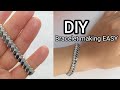 KolayTek Sıra iki Renkli Tila Bileklik Yapımı Anlatımlı🎀💯//Half Tila Bead Bracelet Tutorial #diy