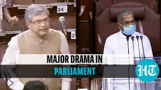 Parliament: Minister's paper snatched in Rajya Sabha; BJP slams Opposition on Pegasus row