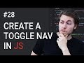 28: Open and close navigation in JavaScript - Learn JavaScript front-end programming