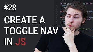 28: Open and close navigation in JavaScript - Learn JavaScript front-end programming