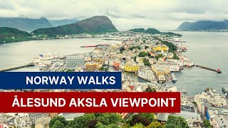 Ålesund Viewpoint: The Walk Up The Aksla Steps - Norway Walks 4K