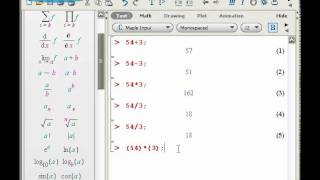 Maple - Basic arithmetic with Maple