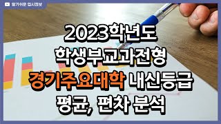 2023학년도 학생부교과전형 경기주요대학 내신등급 분석