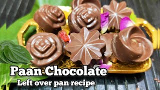 Paan Chocolate Recipe/ Left over paan  recipe/Betel leaf chocolate recipe/ healthy chocolate