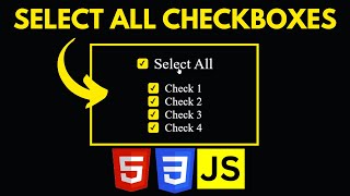 Build a "Select All" Checkboxes with HTML, CSS and JavaScript | Beginner Friendly Tutorial