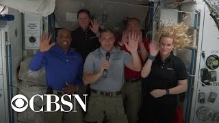 Astronauts talk about successful SpaceX Crew Dragon launch in space station news conference