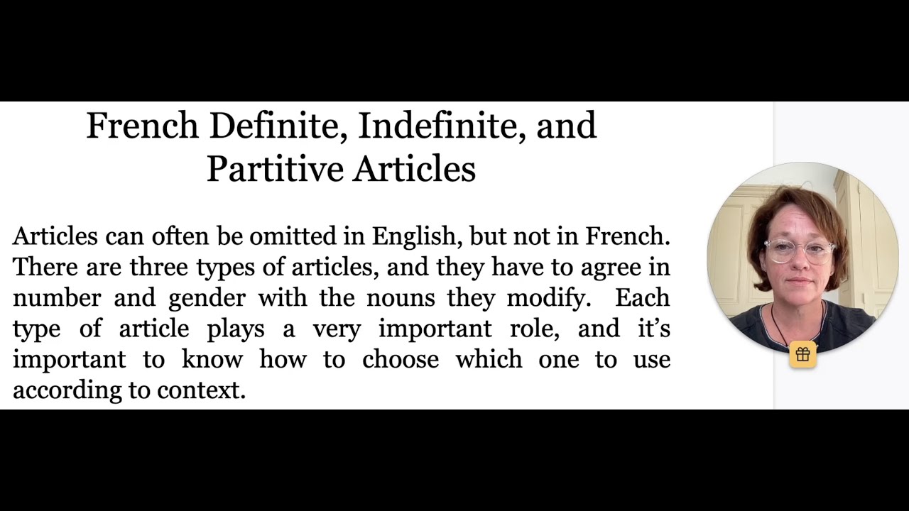 French Definite, Indefinite, And Partitive Articles - YouTube