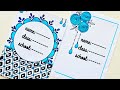 Blue front page ideas for Project Assignment & Notebook Decoration / Art Amateur