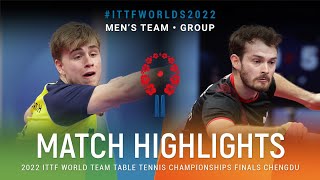 Highlights | Truls Moregard (SWE) vs Samuel Walker (ENG) | MT Grps | #ITTFWorlds2022