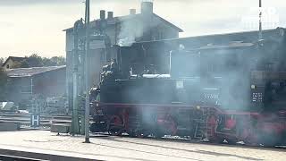 Dampflokomotive Deutsche Reichsbahn | Weißeritztalbahn in Dippoldiswalde | Schmalspurbahn,DDR-Wagons