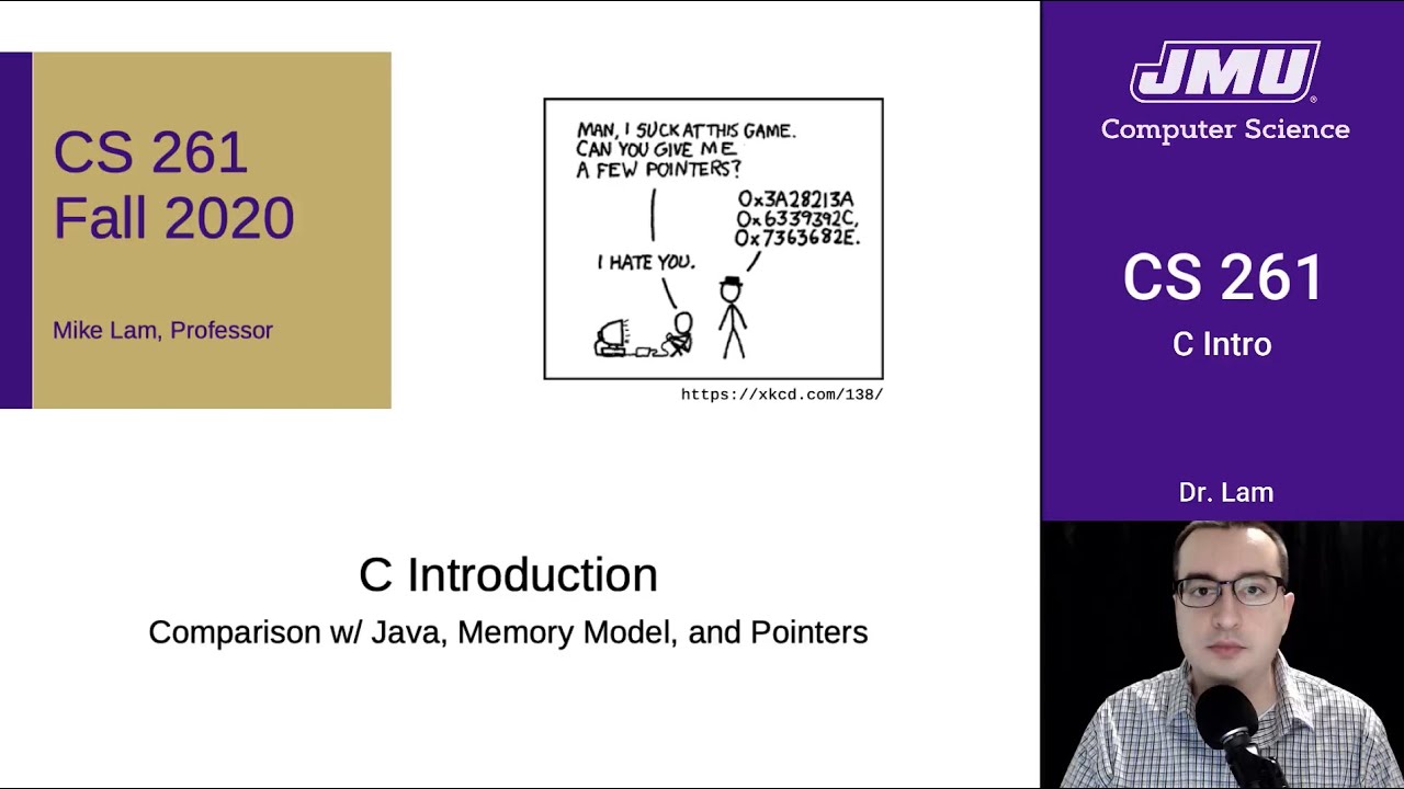 JMU CS261 03 C Intro Part 01 - C Overview - YouTube