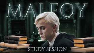 Study Session 🐍 Draco Malfoy [ASMR Harry Potter Ambience] "Study, Focus & Relax" Slytherin Room