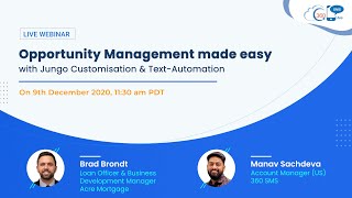 Webinar Take Down| Jungo Customization and Opportunity Management |360 SMS App