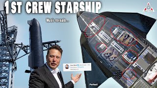 SpaceX officially reveals New Major Update on Crew Starship "interior system"...