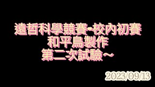 遠哲科學競賽-校內出賽-和平鳥製作第二次試驗2023/09/13