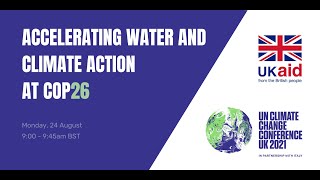LIVE Recording: Accelerating Water and Climate Action at COP26
